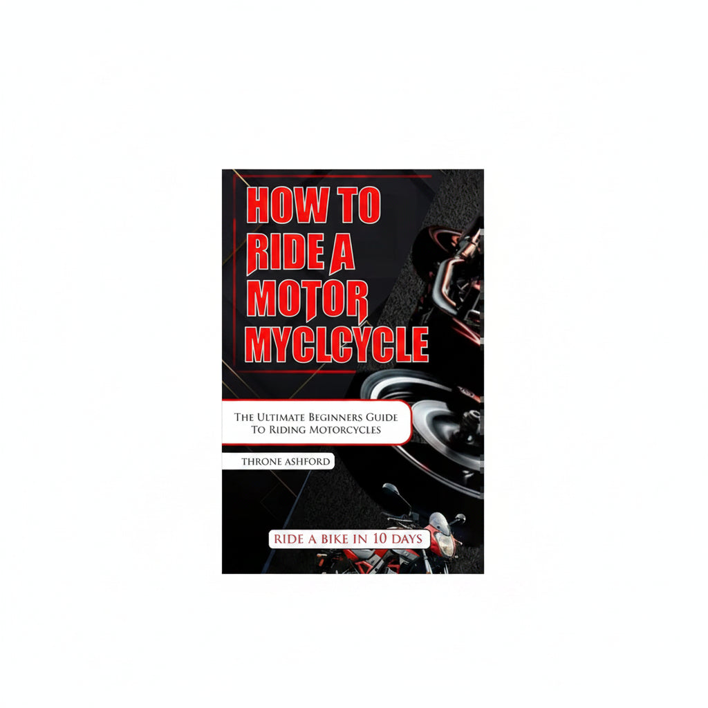 Book cover of 'How to Ride a Motorcycle' with motorcycle imagery