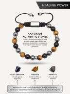 Triple Protection Beaded Bracelet - Mykonos