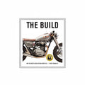 Book cover of 'The Build' featuring a Yamaha motorcycle with a visible award logo.