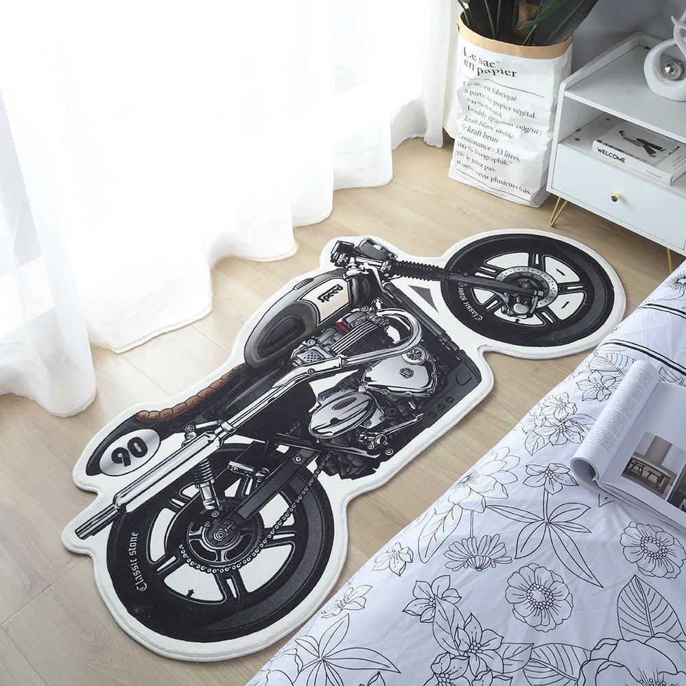 Original design retro motorcycle carpet design 8