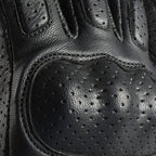 Olympus Knuckle-Protected Leather Motorcycle Gloves with Zipper Closure