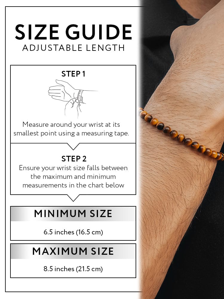 Tigers eye beaded bracelet product detail view