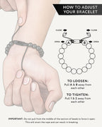 Black tourmaline beaded bracelet product detail view