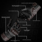 Ninja leather motorcycle gloves protection and comfort features