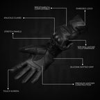 Ultra Volid leather motorcycle gloves key protection features