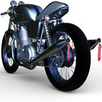Motorcycle streamer exhaust plug detail for water protection