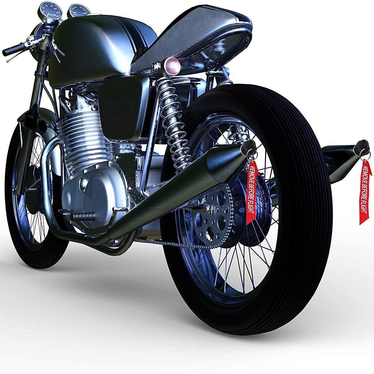 Motorcycle streamer exhaust plug detail for water protection