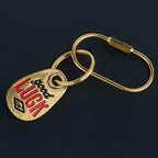 GOODLUCK brass lucky keychain with vintage motorcycle style