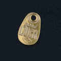GOODLUCK brass lucky keychain close-up detail