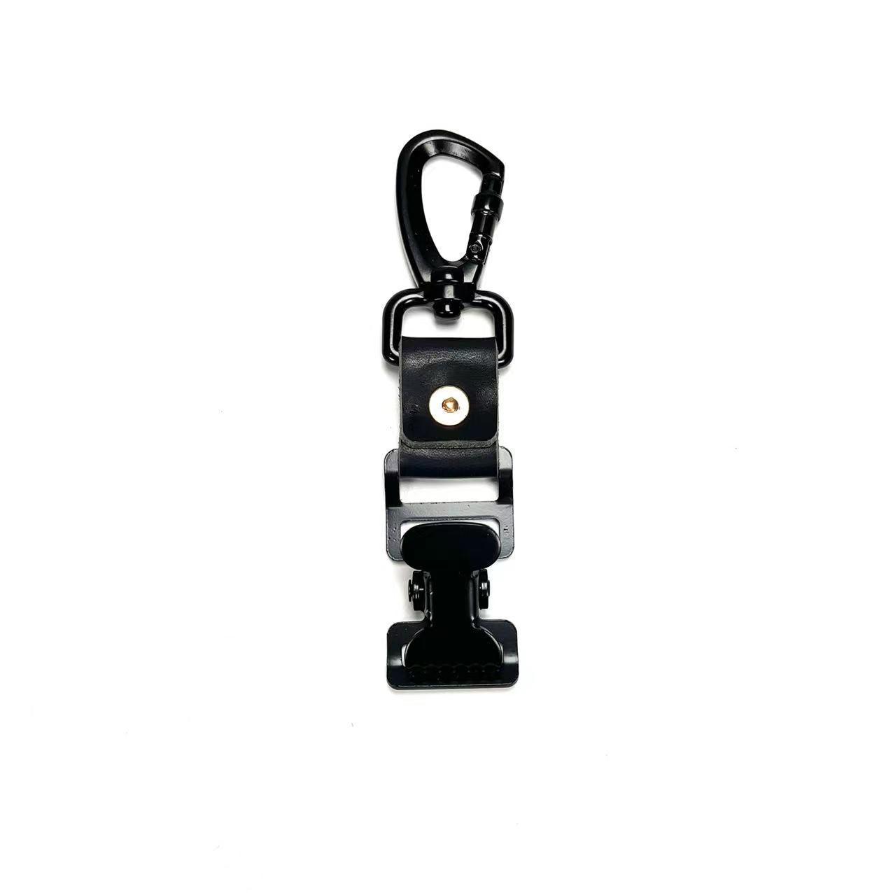 Leather motorcycle glove clip for keeping gloves secure