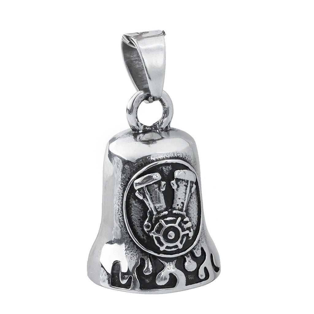 Motorcycle guardian bell charm for biker gift or bike keychain
