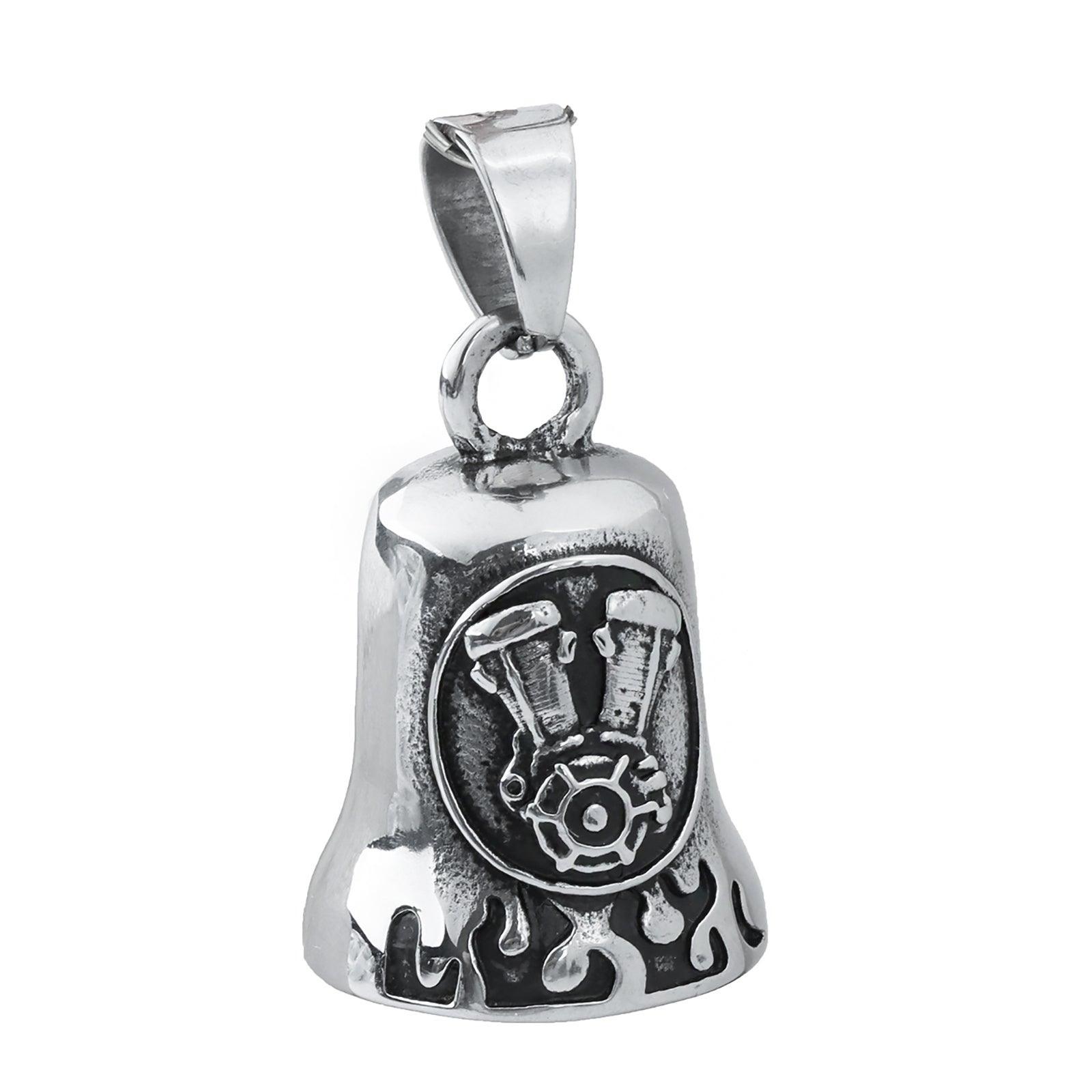 Motorcycle guardian bell charm for biker gift or bike keychain