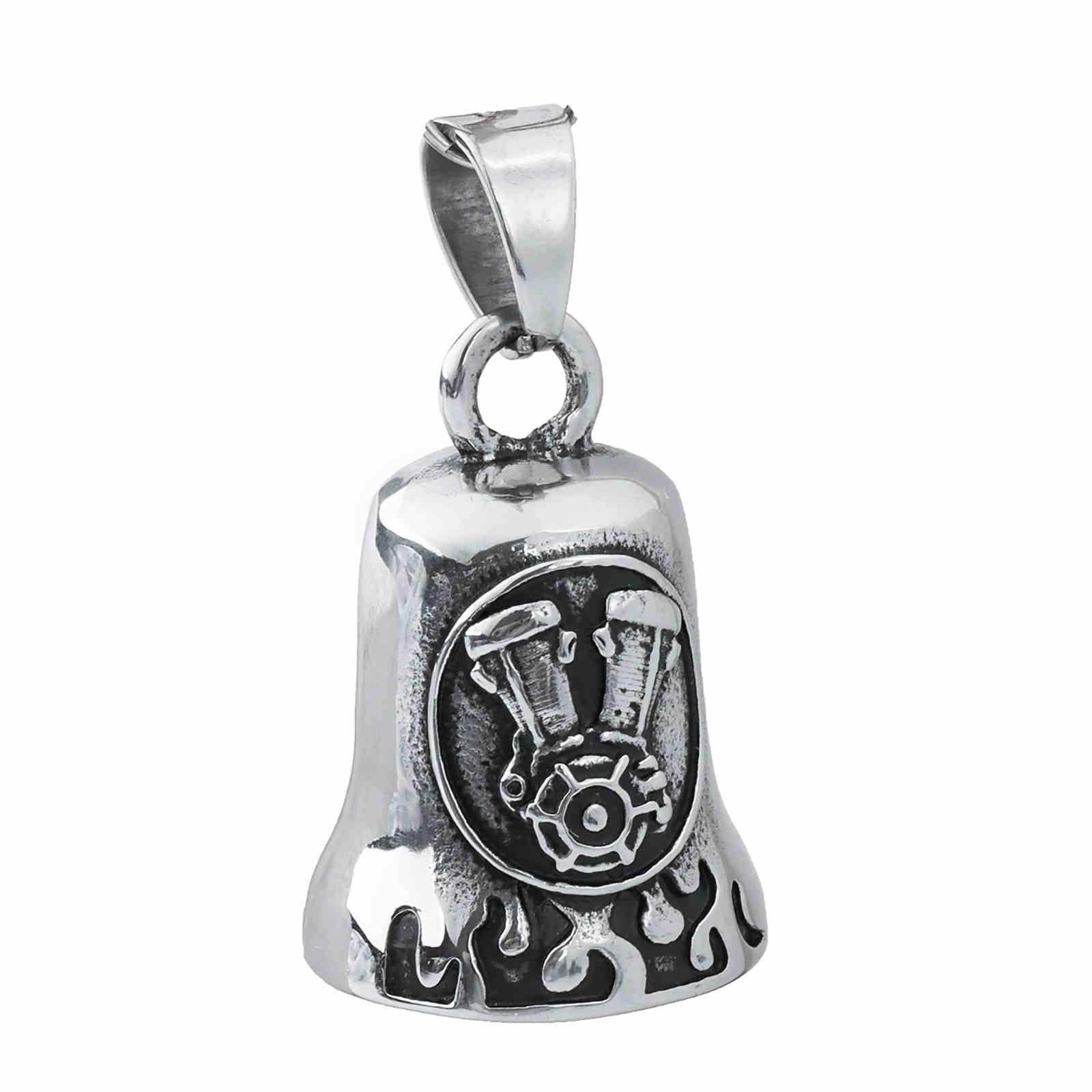 Vintage motorcycle guardian bell rider charm