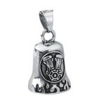 Vintage motorcycle guardian bell hanging view