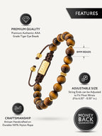 Tigers Eye Beaded Bracelet - Mykonos