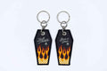 METALIZE embroidered motorcycle keychain variant option