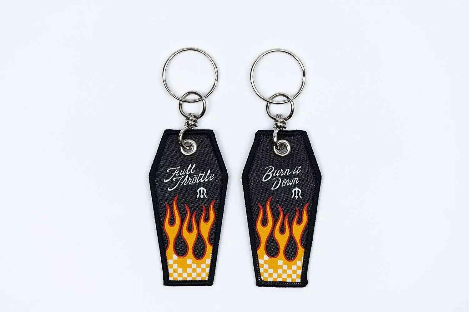 METALIZE embroidered motorcycle keychain variant option