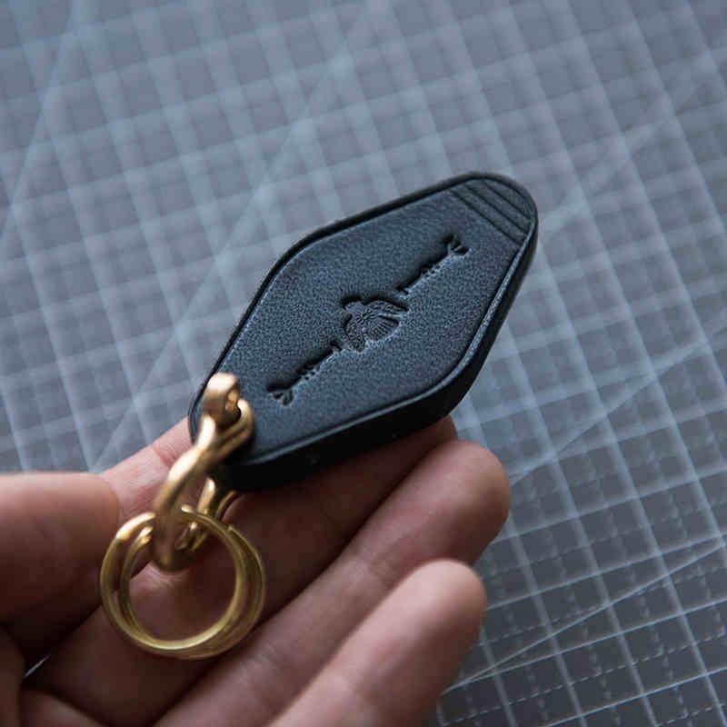 Handcrafted genuine leather keychain variant 6