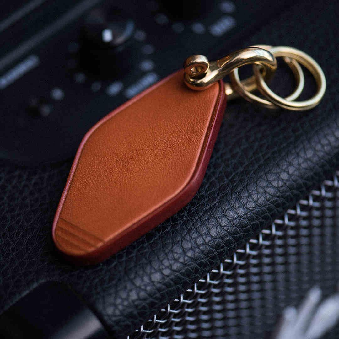 Handcrafted genuine leather keychain variant 18