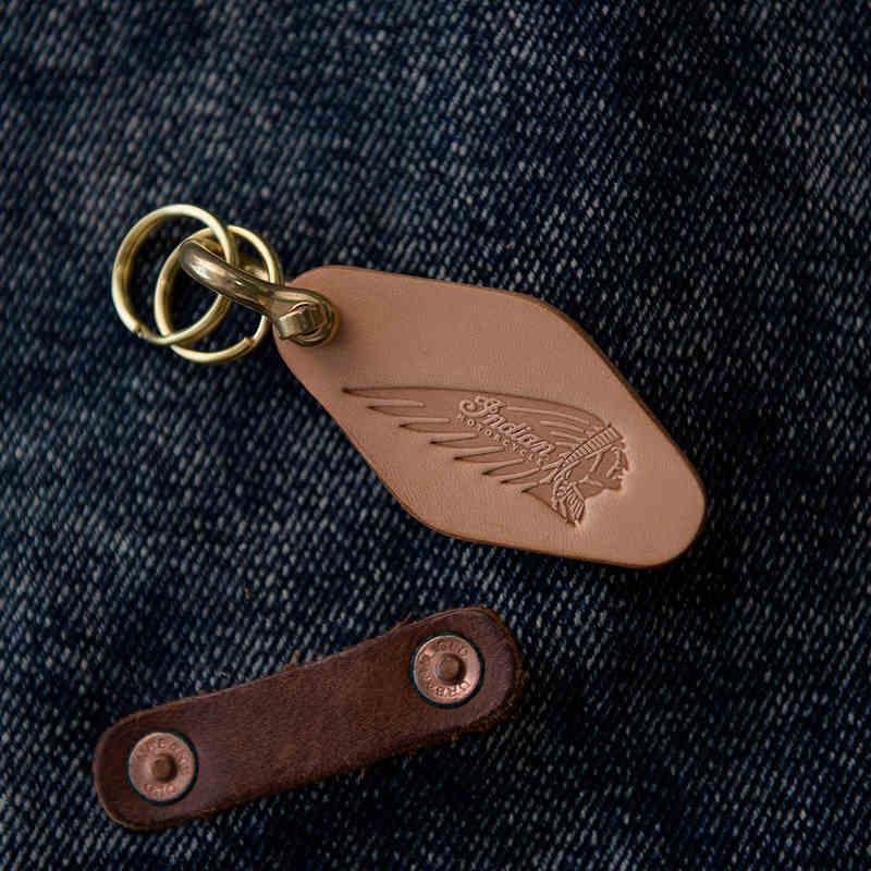 Handcrafted genuine leather keychain variant 14