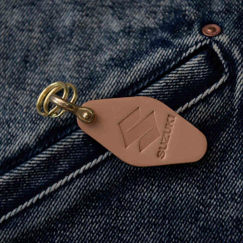 Handcrafted genuine leather keychain variant 15