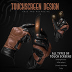 Helios motorcycle gloves touchscreen fingertip detail