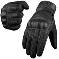 Ultra Volid leather motorcycle gloves with knuckle protection