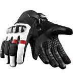 Carbon X leather motorcycle riding gloves with carbon knuckle guards