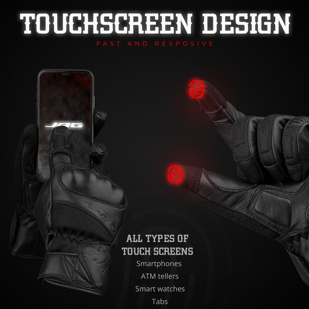 Ultra Volid motorcycle gloves touchscreen fingertip detail