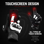 Carbon X motorcycle gloves touchscreen fingertip detail