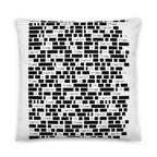 Redacted 22-inch throw pillow, front view