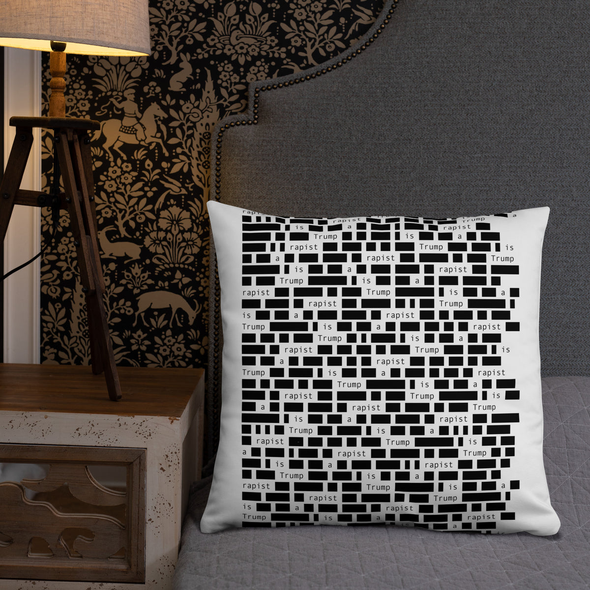 Redacted 22-inch throw pillow, lifestyle view