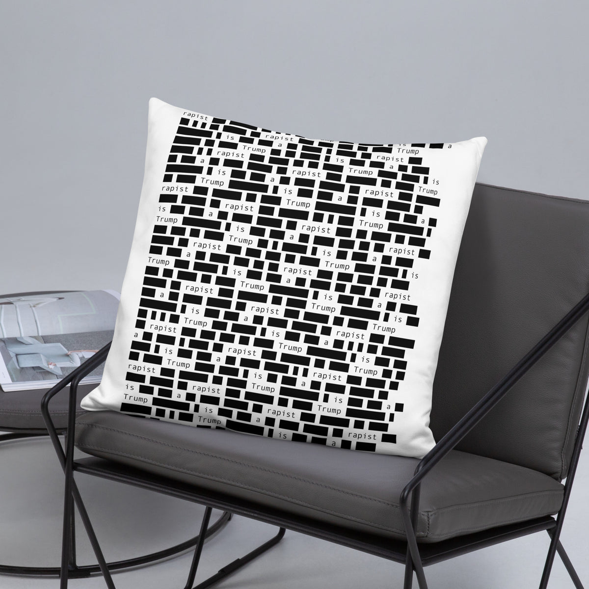 Redacted 22-inch throw pillow, lifestyle view