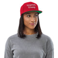 Red Impeach Trump snapback hat, front view