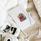 No Kings white hardcover notebook, front view