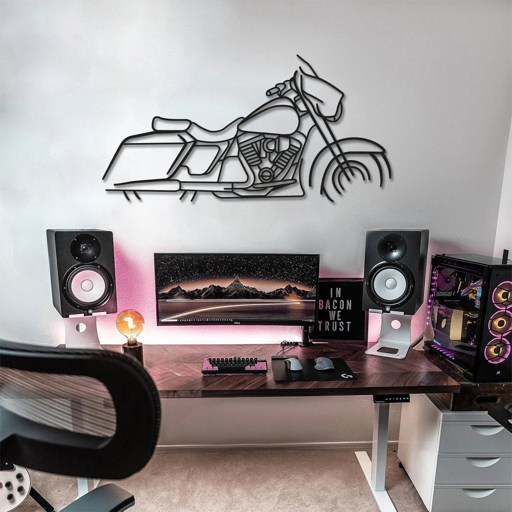 Harley Davidson Street Glide Metal Motorcycle Wall Art - MT1094