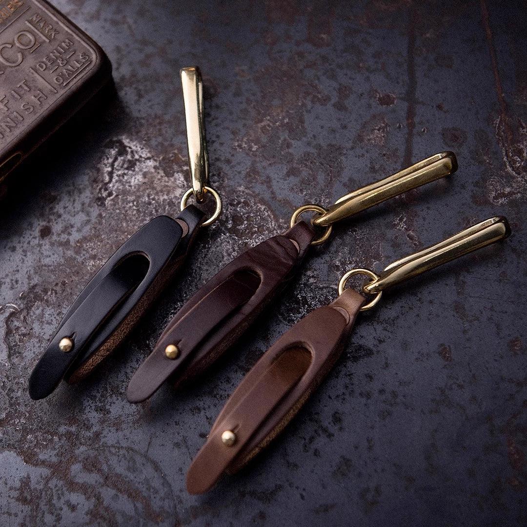 Leather glove clip for motorcycle gloves and gear