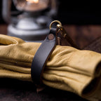 Vintage glove leather clip attached to belt loop