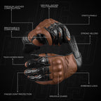 Helios motorcycle gloves key protection and comfort features