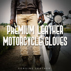 Helios leather motorcycle gloves lifestyle riding image