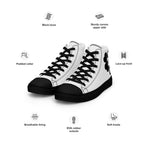Black Clover & Bolt high-top canvas shoes, front-left view