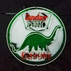 Sinclair Dino gasoline neon sign unlit display