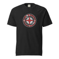 Not All Those black heavyweight T-shirt, front view