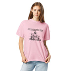 Me and My Boys heavyweight T-shirt in blossom, alternate front view