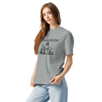 Me and My Boys heavyweight T-shirt in granite, left-front view