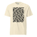 Redacted ivory heavyweight T-shirt, front view