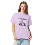 Me and My Boys heavyweight T-shirt in orchid, alternate front view