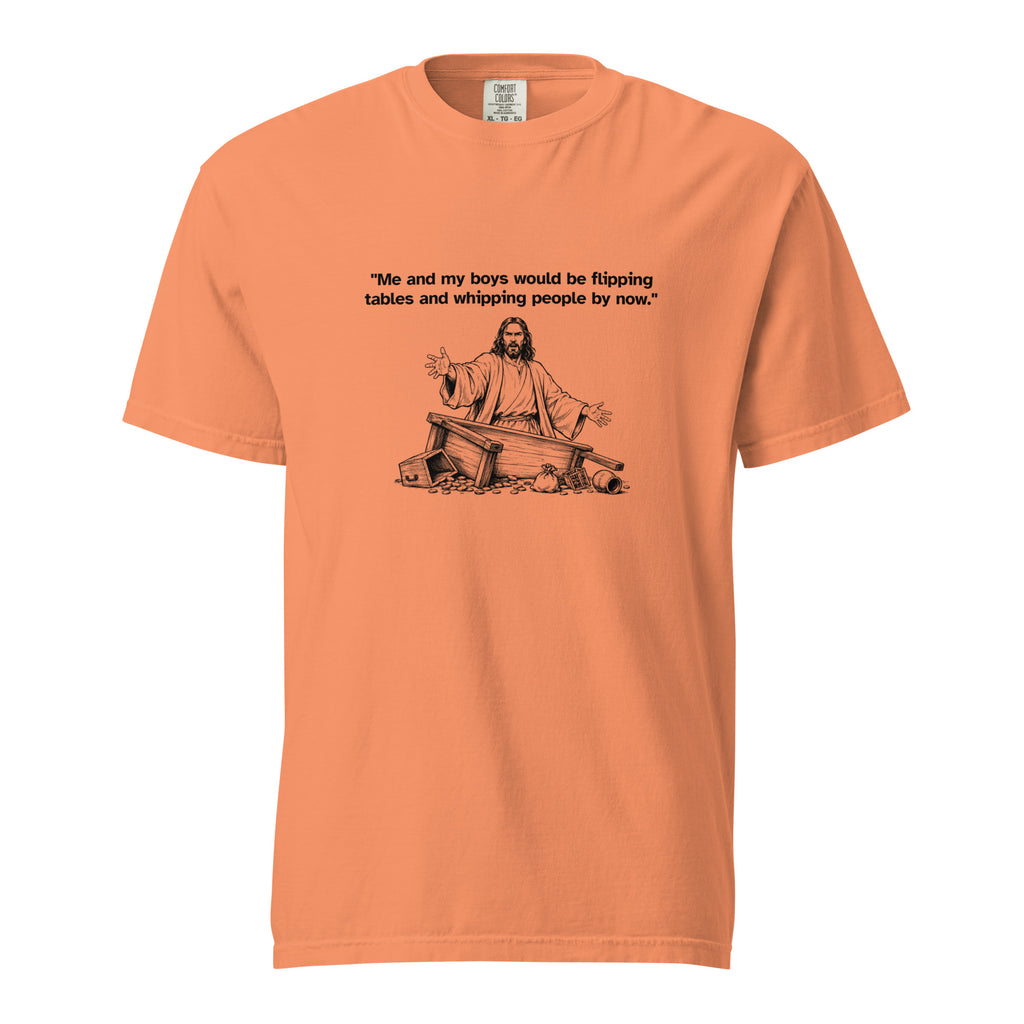 Me and my boys heavyweight T-shirt, front view