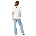 Me and My Boys heavyweight T-shirt in white, back view