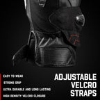 Carbon X motorcycle gloves adjustable wrist strap detail
